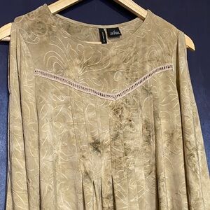 new directions Beige Flowing Tunic
